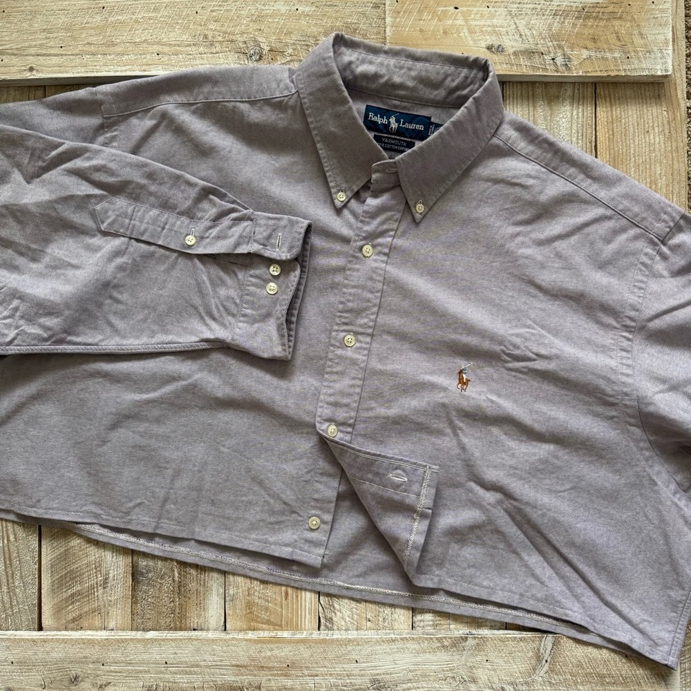 Ralph Lauren Vintage Up-cycled Cropped Button Down